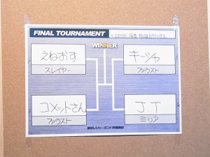 Tableau du tournoi final des qualifs